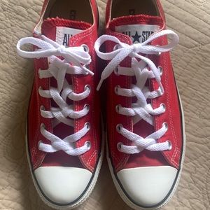 Red AllStar Converse Sneakers Size 7 good condition.